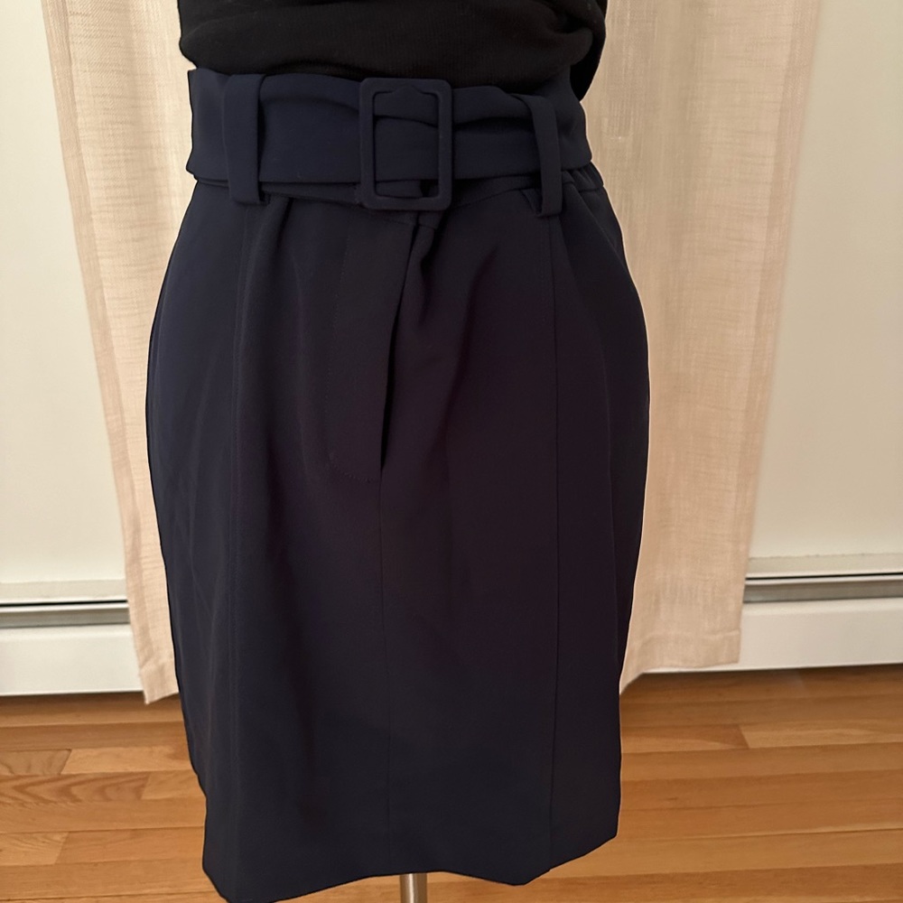 Ann Taylor Skirt with Buckle (Navy) 👗🤍🌟
